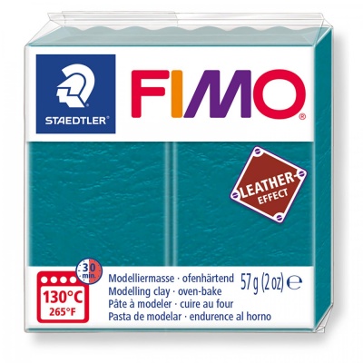 FIMO Leather effect 57 g, 369 zelená laguna