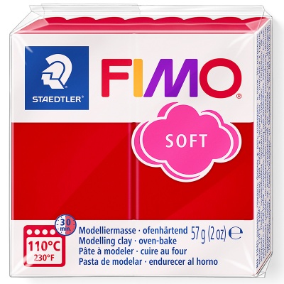 FIMO Soft, 57 g, 2 vánoční červená