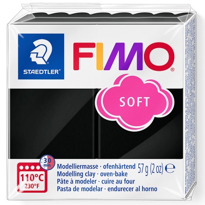 FIMO Soft, 57 g, 9 černá