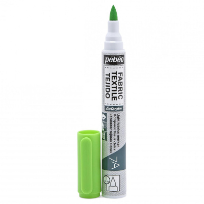 Světlý textilní popisovač 7A Flourescent Green, 1 mm štětec