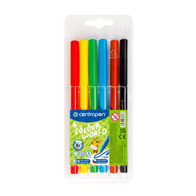 Fixy pro děti CENTROPEN Colour World, sada 6 ks