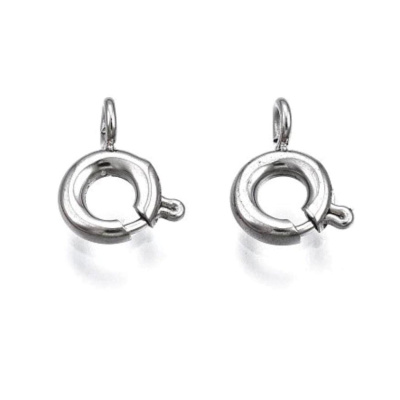 Kulaté zapínaní 8 x 6,5 x 1,5 mm, ocel, 10 ks