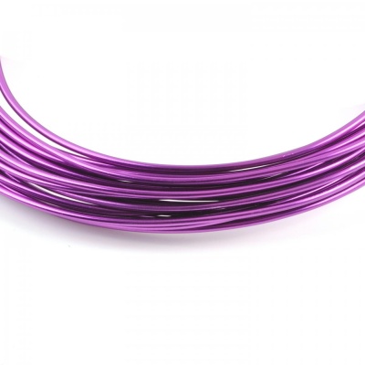 Hliníkový drát, 2 mm, fialový, 1 m
