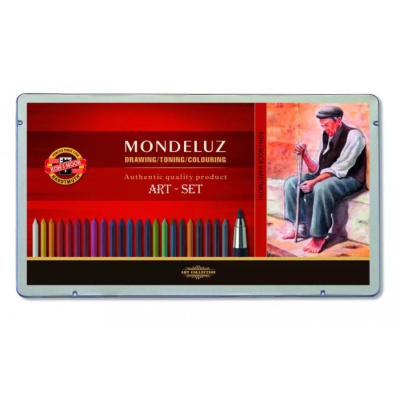 KOH-I-NOOR, MONDELUZ ART SET pastelky v plechu, 31 ks 