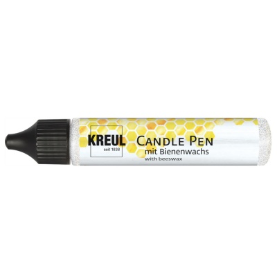 Kontura na malování svíček, Candle Pen, stříbrné glitry