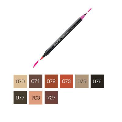 Kuretake, Art & Graphic Twin, 075 Brick Beige