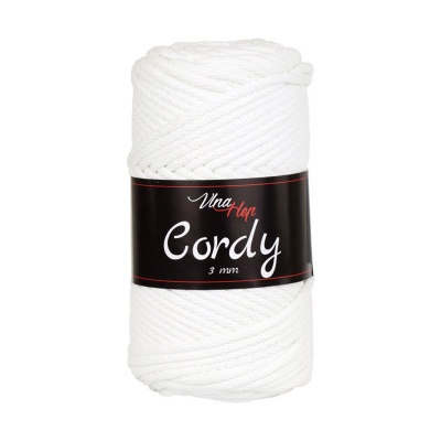 Macramé pletená šňůra Cordy, 3 mm, 100 m, 8171 krémová