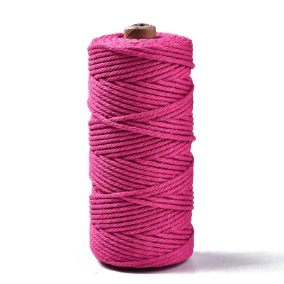 Macrame provázek/šňůrka, 3 mm, cca 100 m, fuchsia