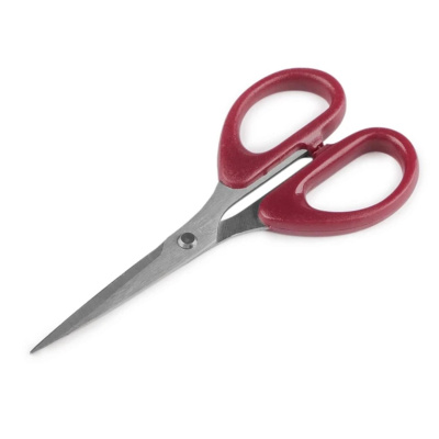Rovné nůžky, rudé 14 cm 