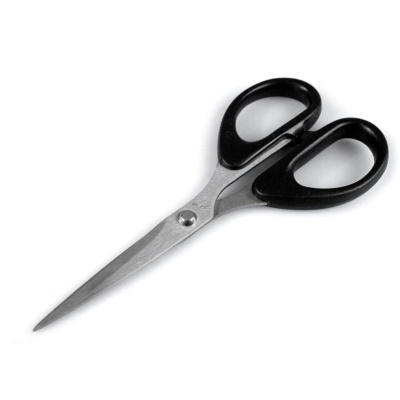 Rovné nůžky, černé 14 cm  