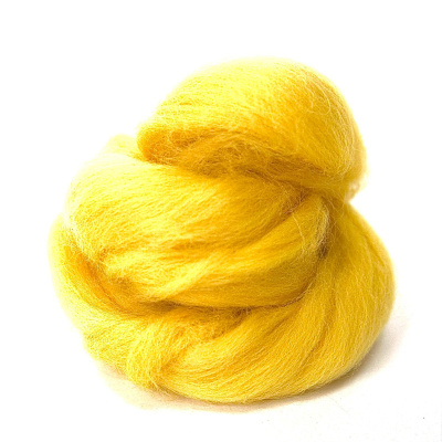 Plstící rouno, česané, 20 g, 118 pastelově zlatožlutá  