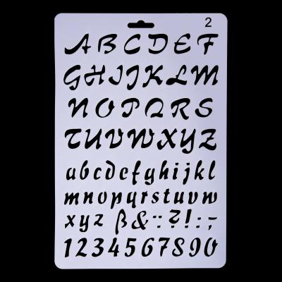 Plastová šablona, 25,9 x 17,2 cm, abeceda a čísla