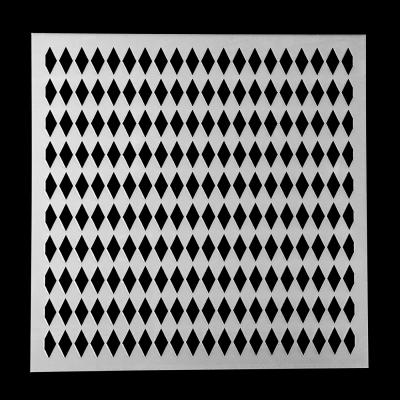 Plastová šablona, čtverec 13 x 13 cm, kosočtverce