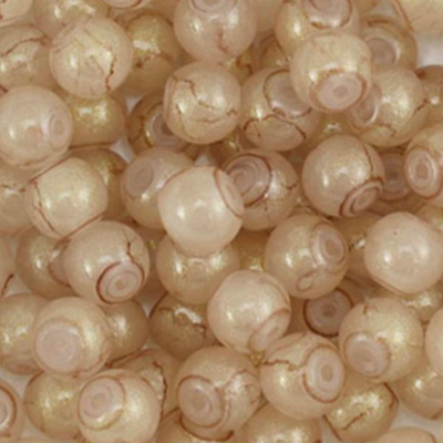 Praskací kuličky, béžovozlatá, 4 mm, 20 ks 