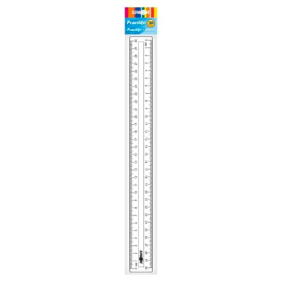 Pravítko průhledné trojúhelník s ryskou, 16 cm