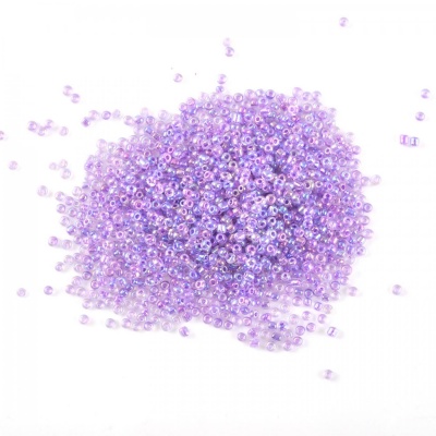 Rokajl 2 mm průhledná perleťová fialová 50g