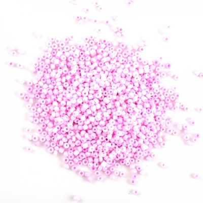 Rokajl 3 mm neprůhledná perleťová růžová 450g