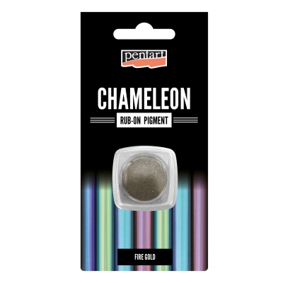 Rub-on pigmentový prášek, chameleon-chromový efekt, 0,5 g, ohnivé zlato