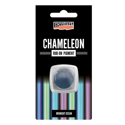 Rub-on pigmentový prášek, chameleon-chromový efekt, 0,5 g, půlnoční oceán