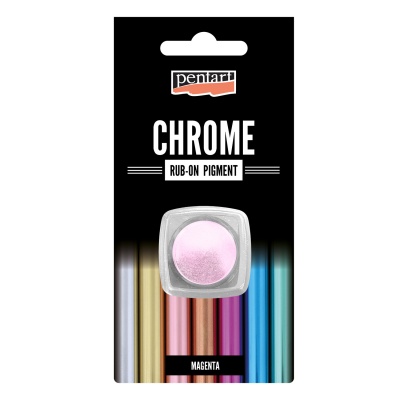 Rub-on pigmentový prášek, barevný-chromový efekt, 0,5 g, magenta