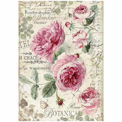 Rýžový papír, A4, Botanic english růže