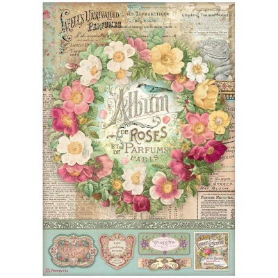 Rýžový papír, A4, Rose Parfém Album de roses