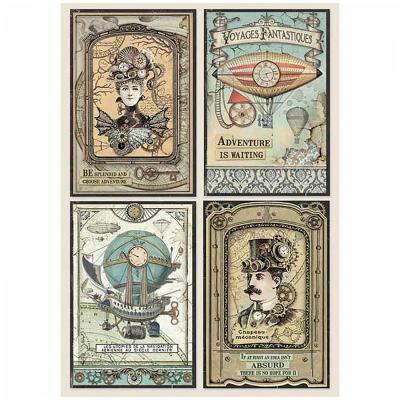 Rýžový papír, A4, Voyages Fantastiques cards
