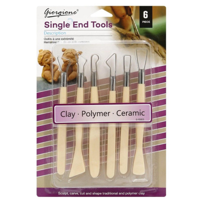 Sada nástrojů na modelování hlíny, 6 ks 