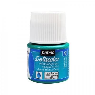 Setacolor opaque 45 ml, 42 Shimmer tourquoise