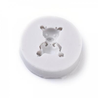Silikonová forma, macík, 3,3 x 0,9 cm