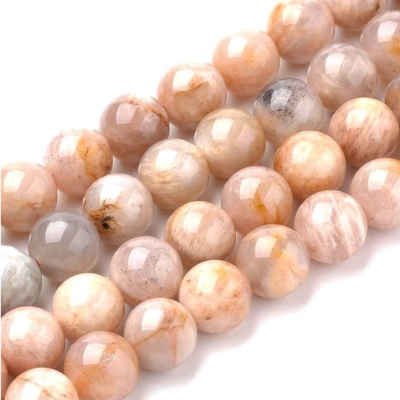 Sluneční kámen 8 mm, přírodní minerál