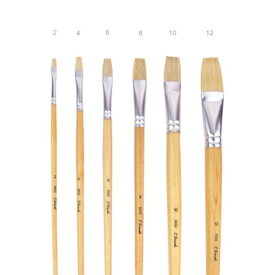 Štětec t-brush 6002, white Bristle, plochý n ° 8