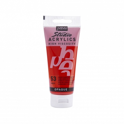 Studio Acrylics 100 ml, 53 Dark cadmium red