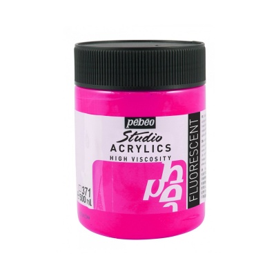Studio Akryl 500 ml, 371 Fluorescenční růžová
