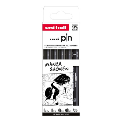 UNI PIN sada 5 ks lineru Drawing Manga Shonen 