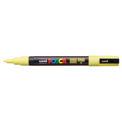 Popisovač Uni Posca PC-3M, 1,3 mm, pastelově žlutý
