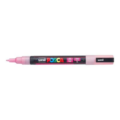 Popisovač Uni Posca PC-3ML, 1,3 mm, rtěnka lesklá