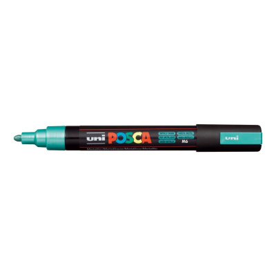 Popisovač Uni Posca PC-5M, 2,5 mm, zelená metalíza