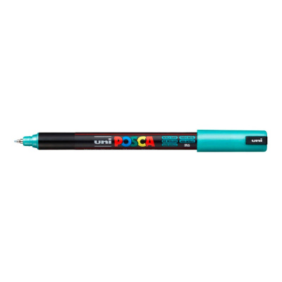 Liner Uni Posca PC-1MR, 0,7 mm, metalická zelená