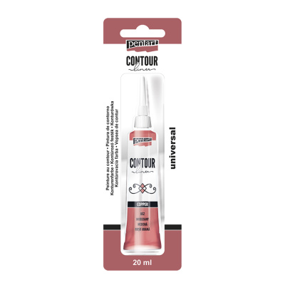 Univerzální konturovací barva 20 ml metalická měděná