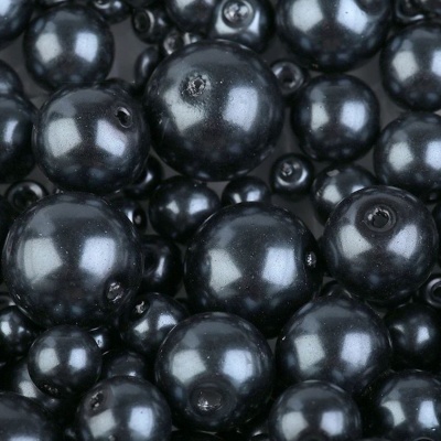 Voskové perle 12 mm, 60A tmavě modré 10 ks 