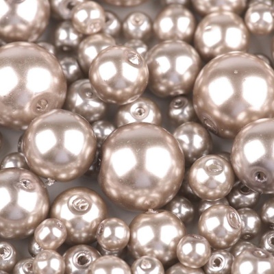 Voskované perly 4mm, 14A nude 50 ks 