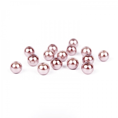 Voskované perle 6 mm růžovohnědá 30 ks