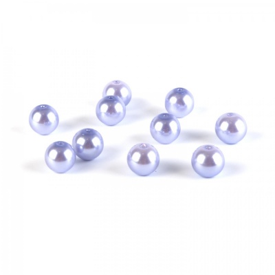 Voskované perly 6 mm světlá fialová 30 ks