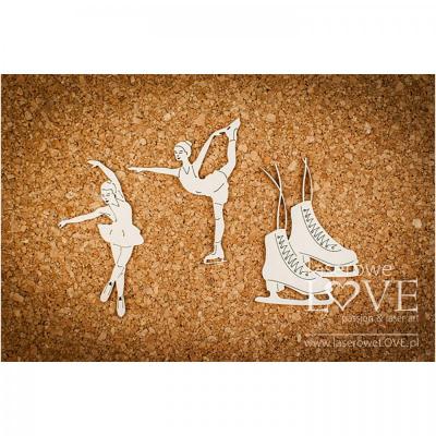 Výřezy z lepenky, krasobruslařka