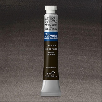 Winsor & Newton, Cotman, akvarel, Lamp Black