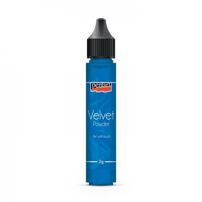 Sametový prášek, 3 g, modrá