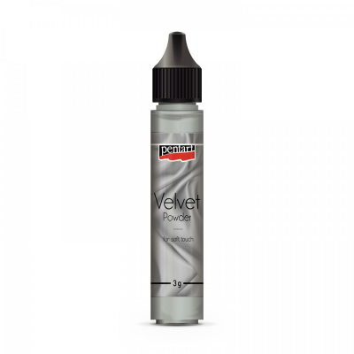 Sametový prášek, 3 g, šedý
