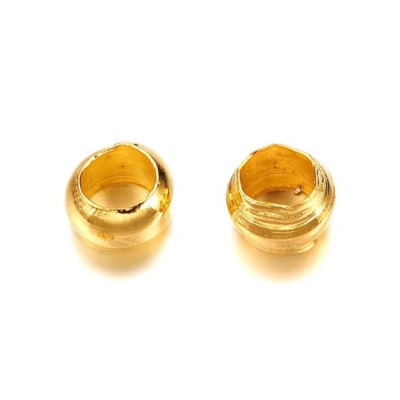 Přítlačný rokajl 2,5 mm zlatá 10 ks