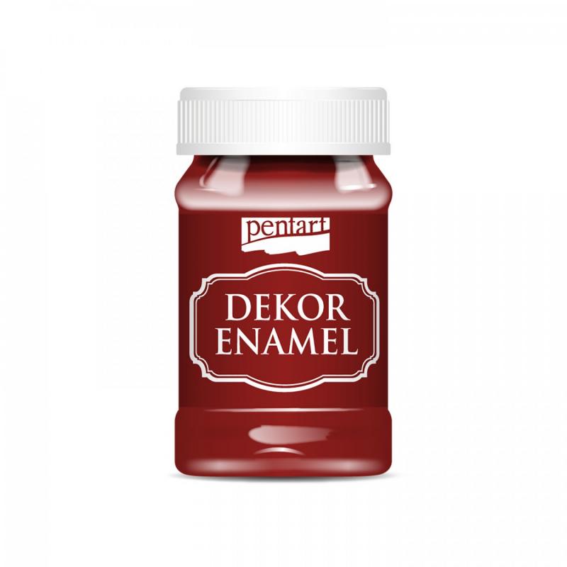 Dekor Enamel jsou barvy imitující smaltované povrchy . Jsou na vodní bázi a mají vysoký lesk , díky čemuž předměty vypadají jako nalakované. Tento